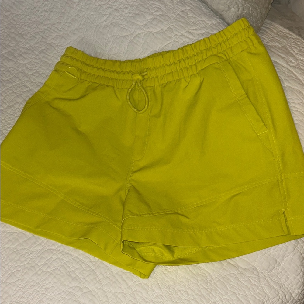 Vibrant Yellow Women's Athletic Shorts